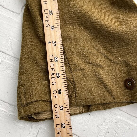 Carter Smith Co‎ Pants 11 Brown Cargo Wool Austrailian 1951 Military Deadstock - Picture 12 of 14